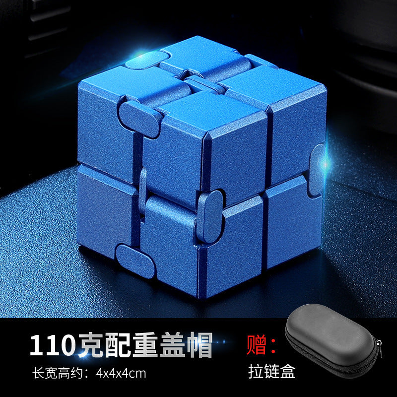 Cross-Border Wholesale Unlimited Rubik'S Cube, Ever-Changing Decompression Artifact, Decompression Toy, Adult Flipping Alloy Metal Finger Cube
