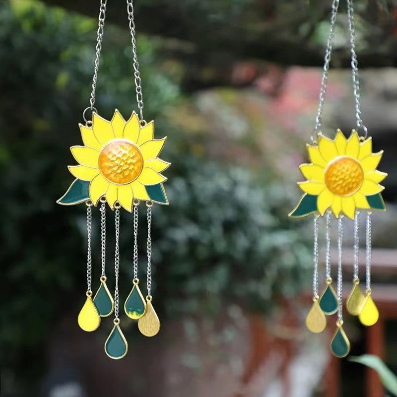 Metal Sunflower Wind Chime
