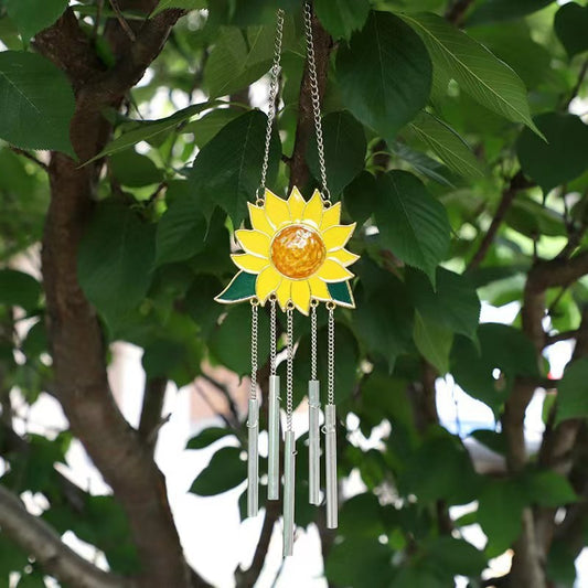 Metal Sunflower Wind Chime
