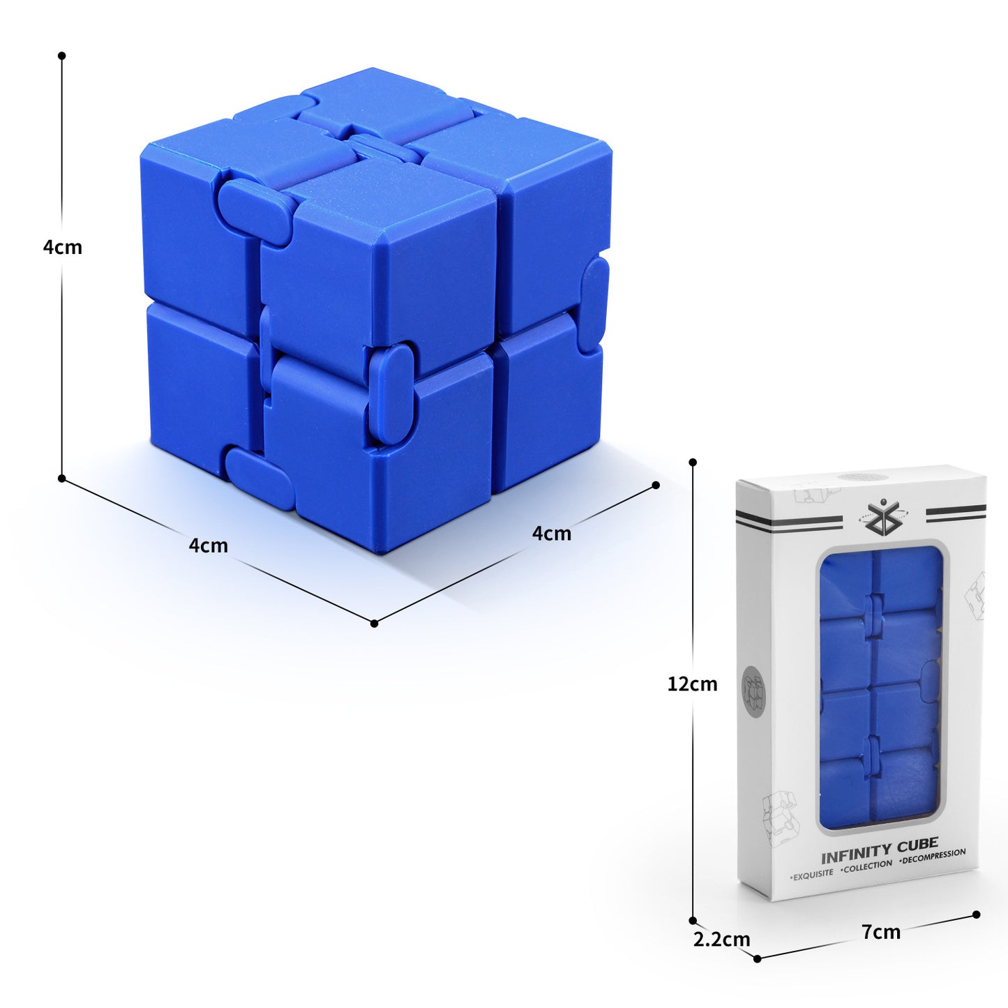 Cross-Border Wholesale Unlimited Rubik'S Cube, Ever-Changing Decompression Artifact, Decompression Toy, Adult Flipping Alloy Metal Finger Cube