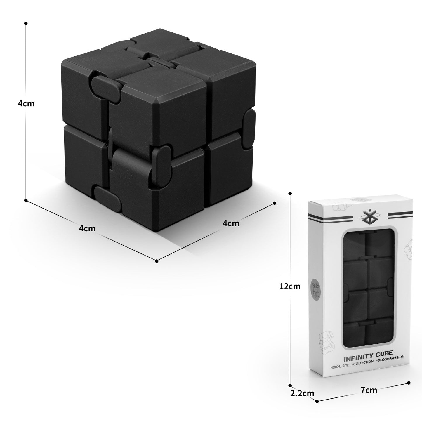 Cross-Border Wholesale Unlimited Rubik'S Cube, Ever-Changing Decompression Artifact, Decompression Toy, Adult Flipping Alloy Metal Finger Cube