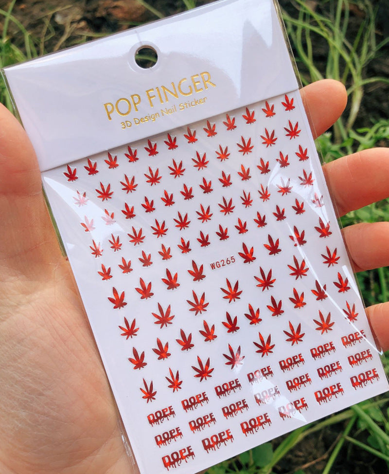 Maple Leaf Nail Decals — Colorful Maple Leaf Nail Stickers