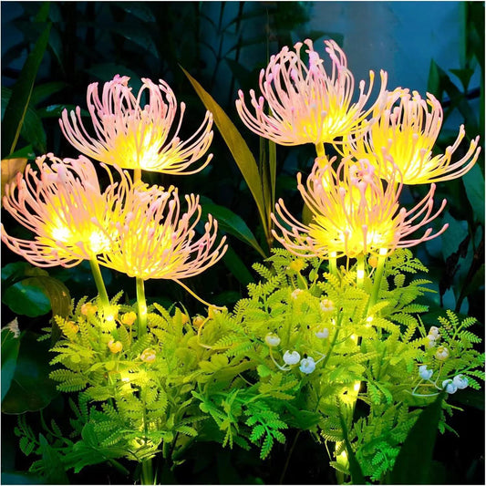 Solar powered flower lantern