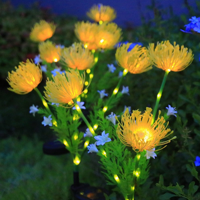 Solar powered flower lantern