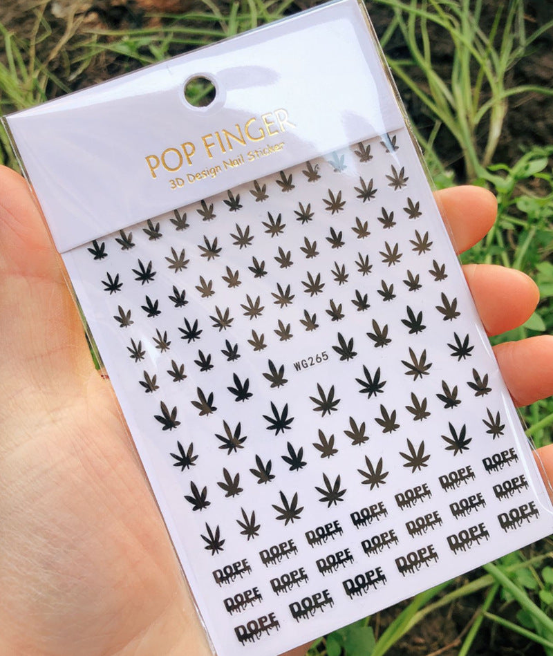 Maple Leaf Nail Decals — Colorful Maple Leaf Nail Stickers