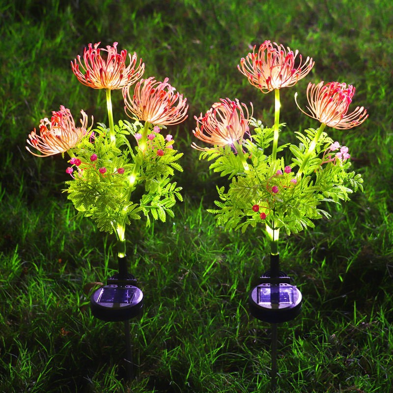 Solar powered flower lantern