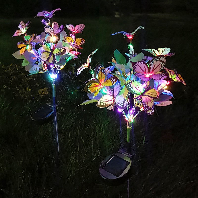 Solar Butterfly Flower Tree Garden Decorative Light