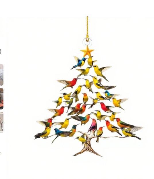 Cross-Border New Products Creative Christmas Tree Car Pendants Christmas Acrylic Decoration Festival Home Decorations