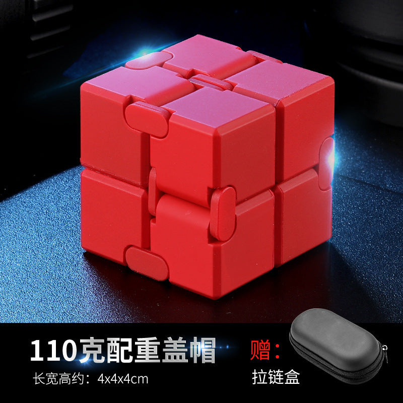 Cross-Border Wholesale Unlimited Rubik'S Cube, Ever-Changing Decompression Artifact, Decompression Toy, Adult Flipping Alloy Metal Finger Cube