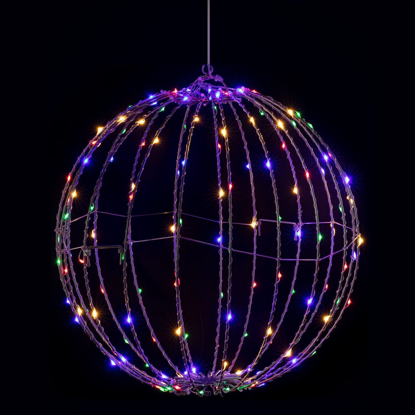 Cross-Border Halloween Decorations Round Color Lights Courtyard Christmas Tree Led Lighting Simple Dress Chandelier