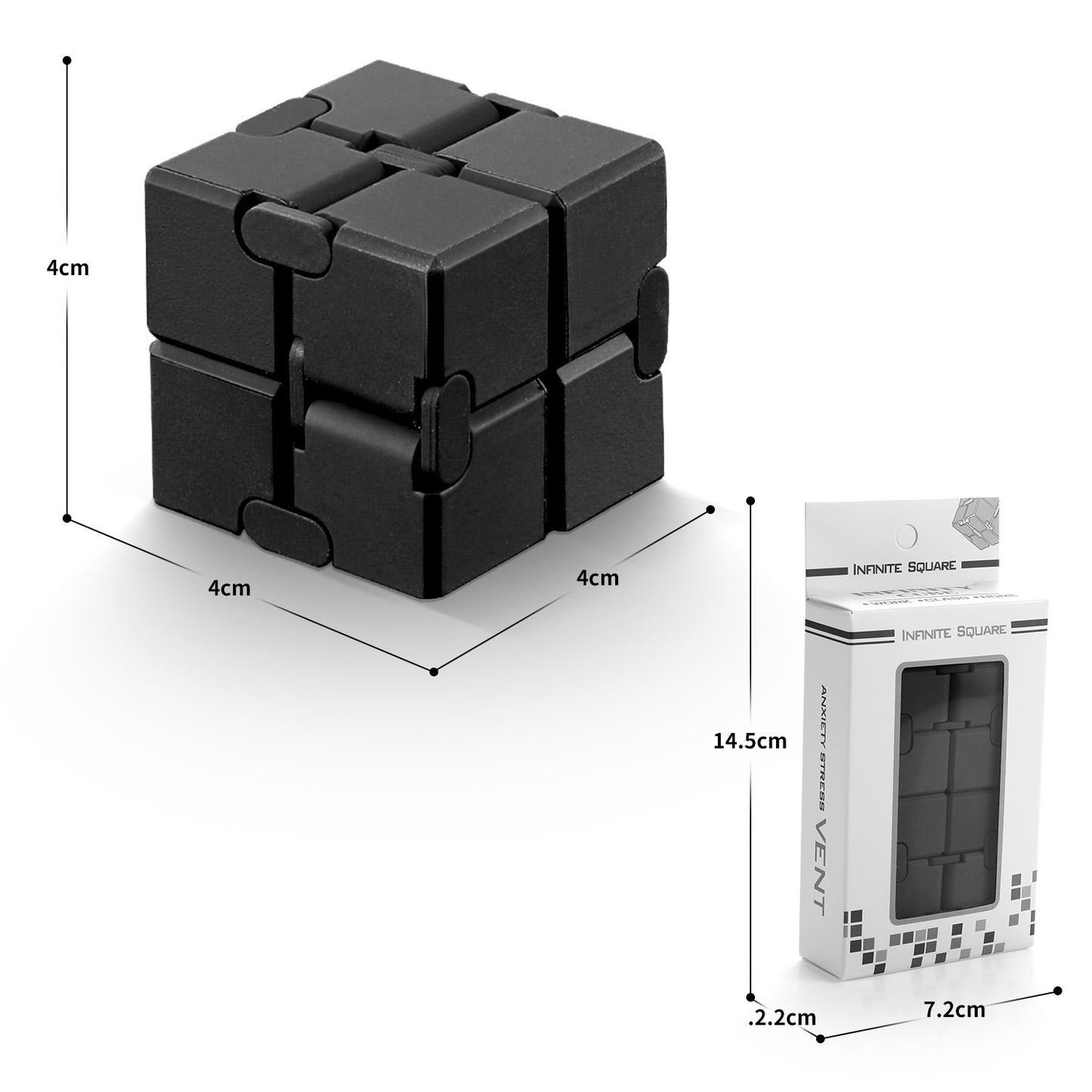 Cross-Border Wholesale Unlimited Rubik'S Cube, Ever-Changing Decompression Artifact, Decompression Toy, Adult Flipping Alloy Metal Finger Cube