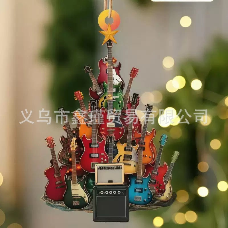 Cross-Border New Products Creative Christmas Tree Car Pendants Christmas Acrylic Decoration Festival Home Decorations