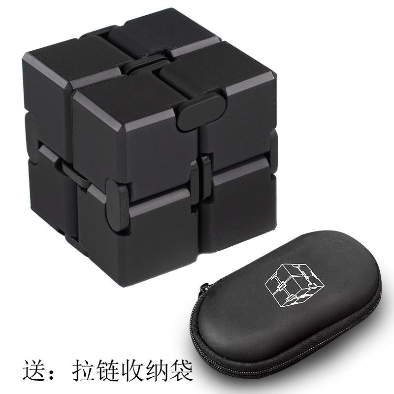 Cross-Border Wholesale Unlimited Rubik'S Cube, Ever-Changing Decompression Artifact, Decompression Toy, Adult Flipping Alloy Metal Finger Cube
