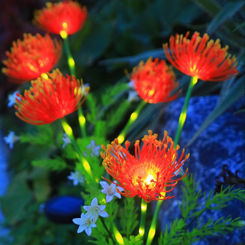 Solar powered flower lantern