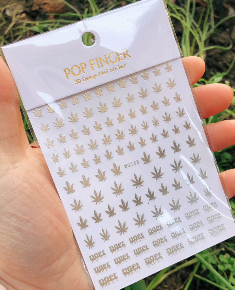 Maple Leaf Nail Decals — Colorful Maple Leaf Nail Stickers