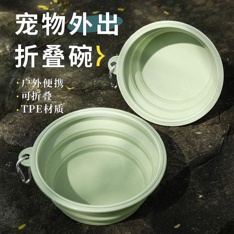 Collapsible Pet Bowl – Portable Outdoor Silicone Bowl