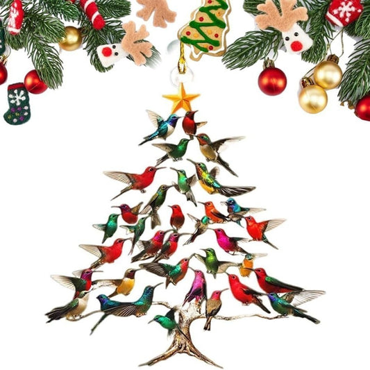 Cross-Border New Products Creative Christmas Tree Car Pendants Christmas Acrylic Decoration Festival Home Decorations