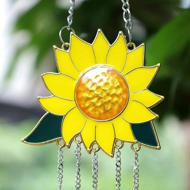 Metal Sunflower Wind Chime