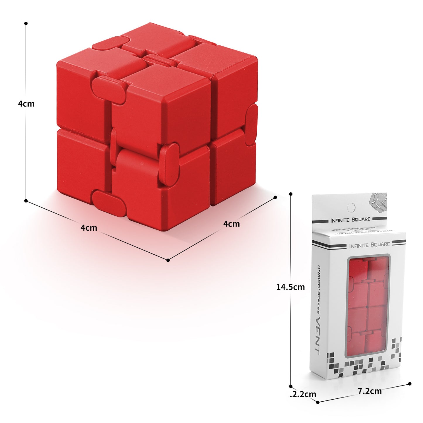 Cross-Border Wholesale Unlimited Rubik'S Cube, Ever-Changing Decompression Artifact, Decompression Toy, Adult Flipping Alloy Metal Finger Cube