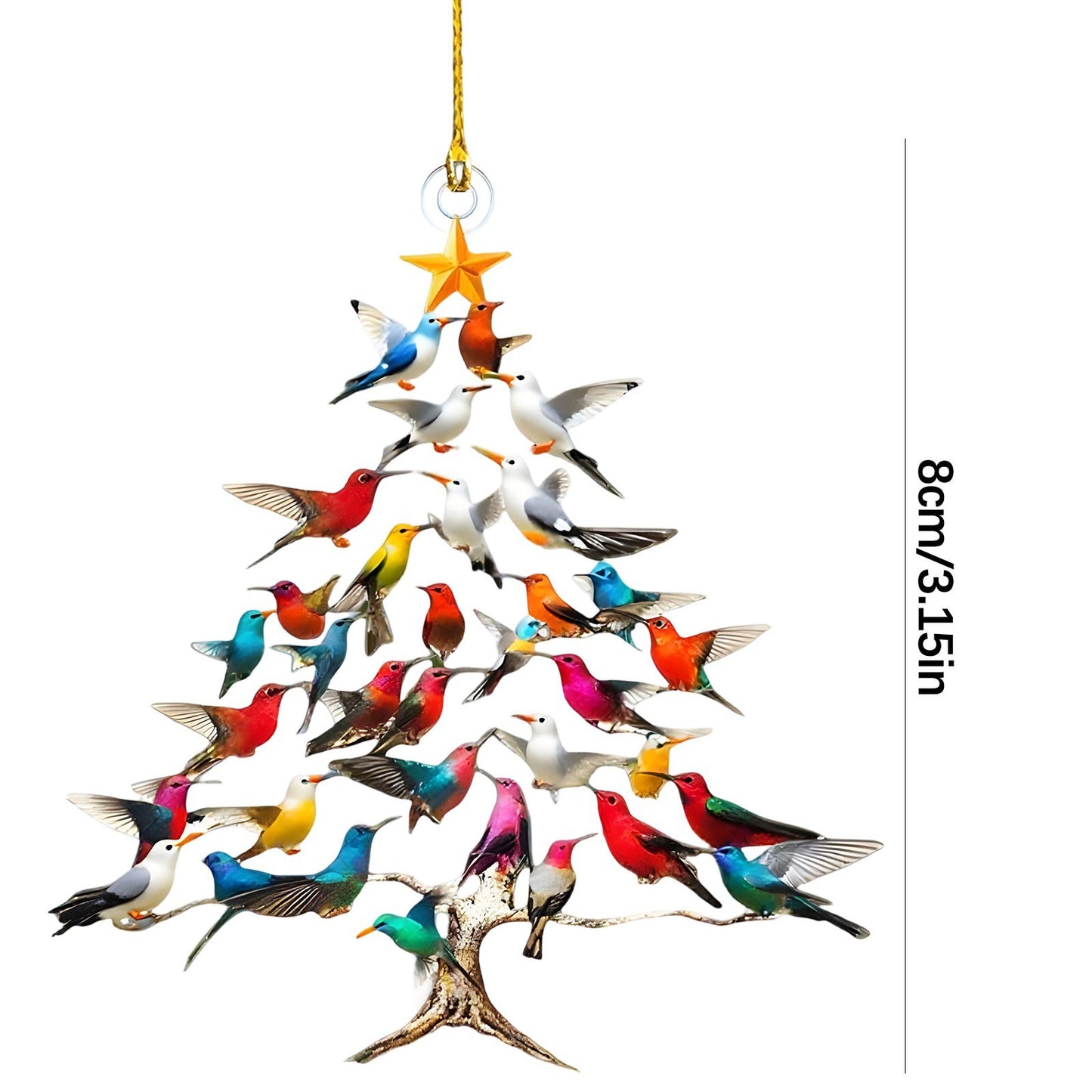 Cross-Border New Products Creative Christmas Tree Car Pendants Christmas Acrylic Decoration Festival Home Decorations
