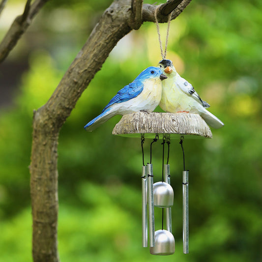 Snuggling Bird Wind Chime