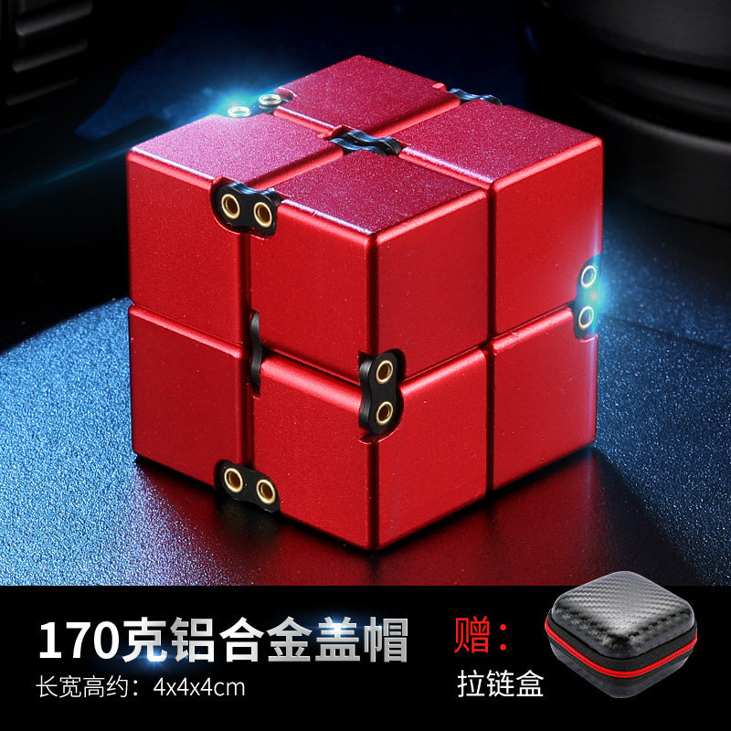 Cross-Border Wholesale Unlimited Rubik'S Cube, Ever-Changing Decompression Artifact, Decompression Toy, Adult Flipping Alloy Metal Finger Cube