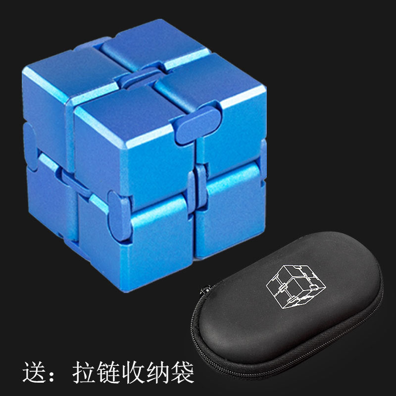Cross-Border Wholesale Unlimited Rubik'S Cube, Ever-Changing Decompression Artifact, Decompression Toy, Adult Flipping Alloy Metal Finger Cube