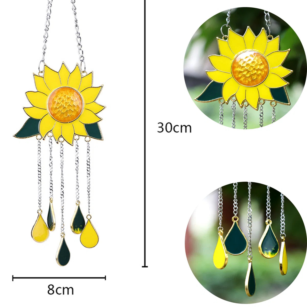 Metal Sunflower Wind Chime