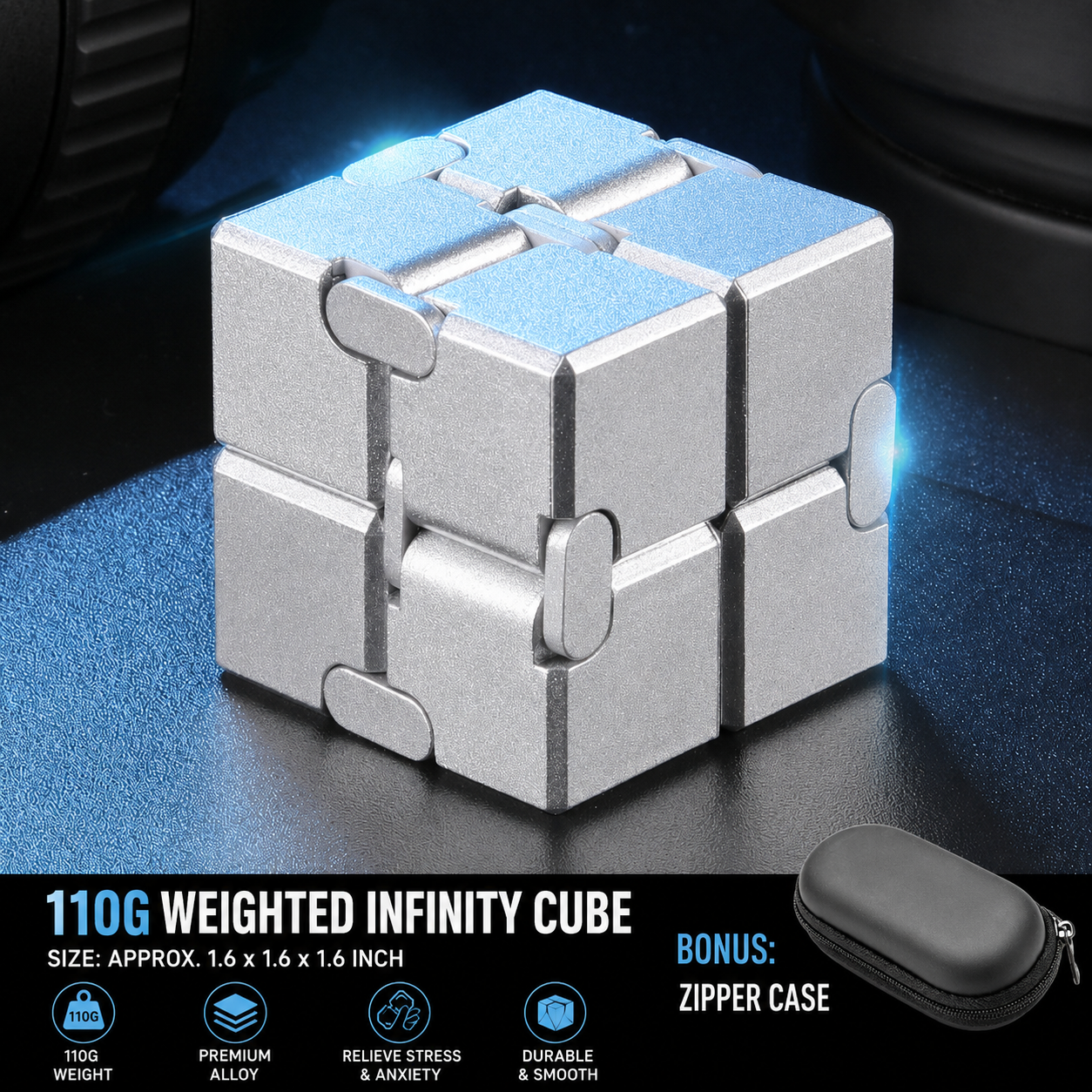 Infinite Flip Cube—A Versatile Stress-Relief Gadget
