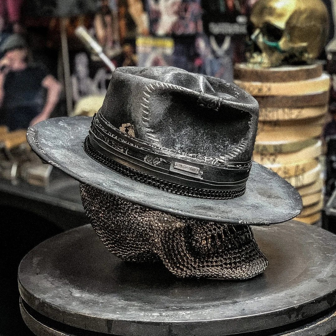 🔥Limited Time - Half Price Sale💀"Harvester of Sorrow" Handmade Skull Hat