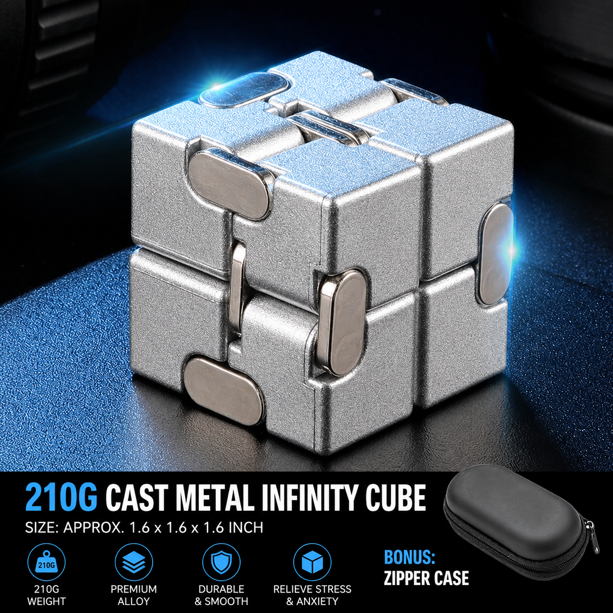 Infinite Flip Cube—A Versatile Stress-Relief Gadget