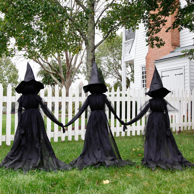 🎃Outdoor Lighted Halloween Witch Stakes👻