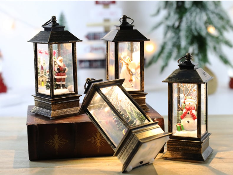 🌲Christmas Sale 48% OFF - Snow Globe Christmas Lantern Decorations