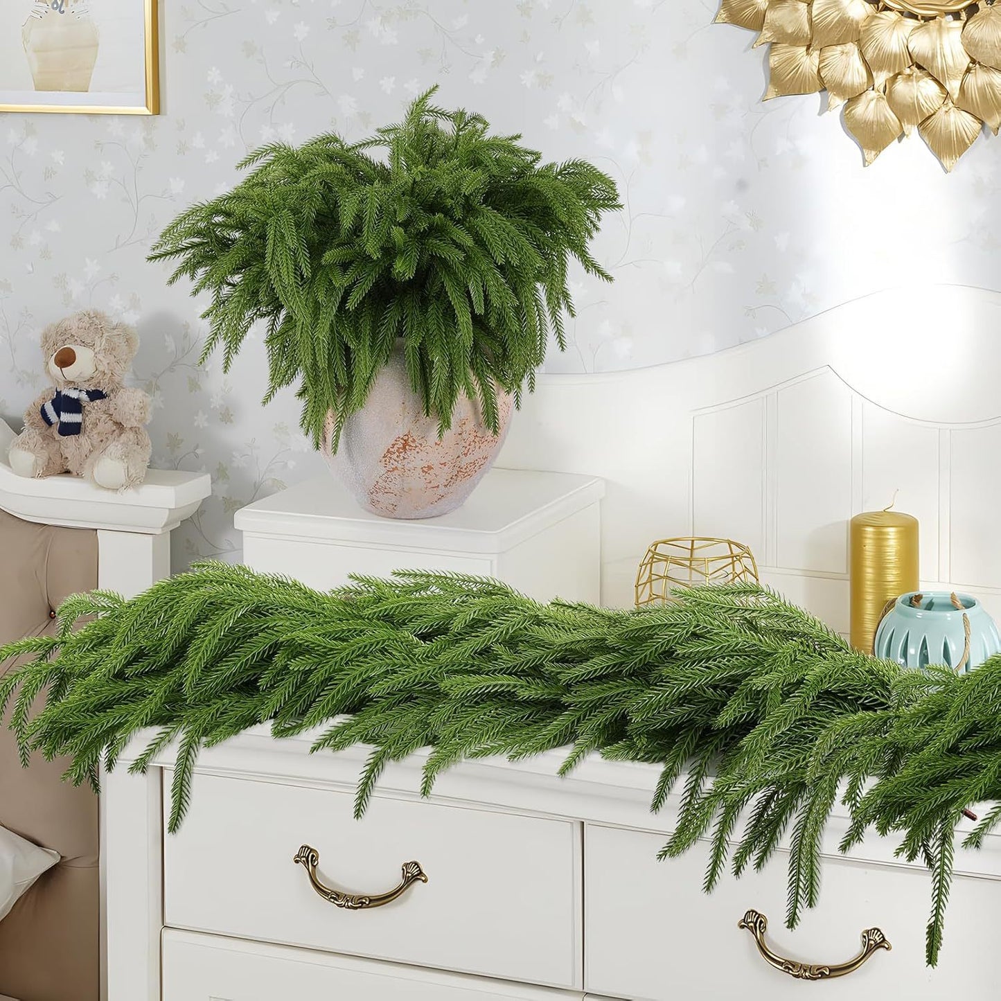 🎄Super popular🎄Christmas greenery Norfolk pine branches