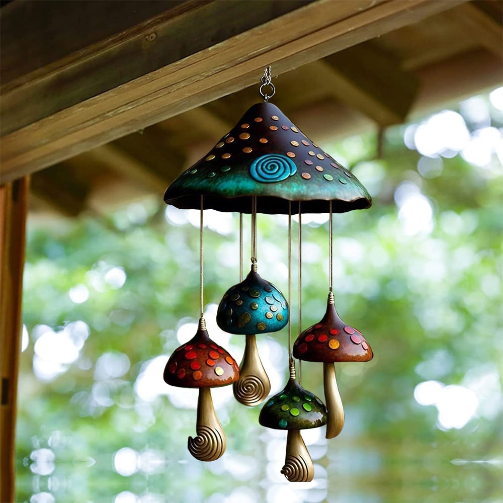 Handmade Art Mushroom Wind Chime