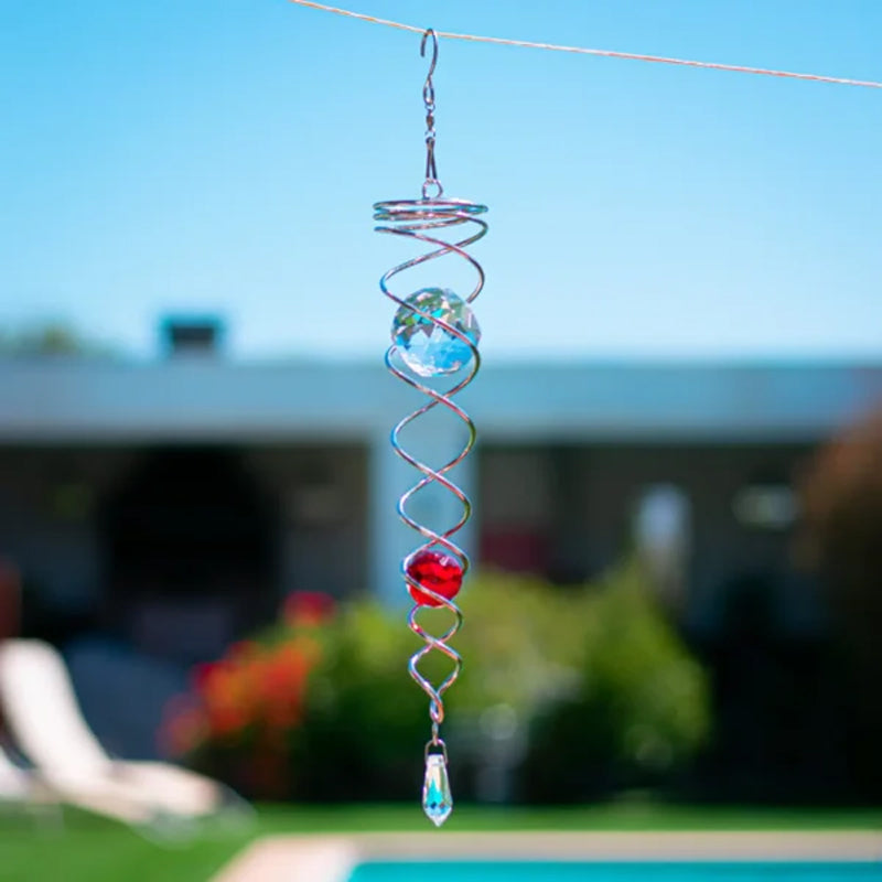 Decorative spiral wind chime pendant