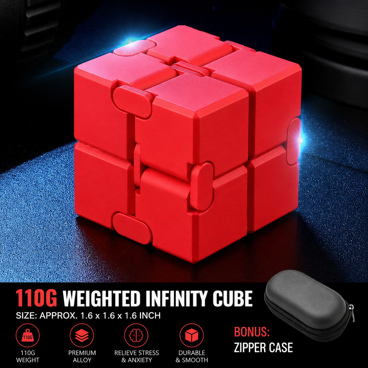 Infinite Flip Cube—A Versatile Stress-Relief Gadget