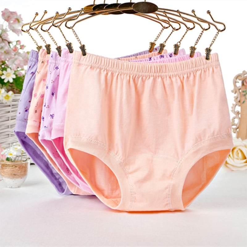 High-Waist Ladies Cotton Panties Plus Sizes💥
