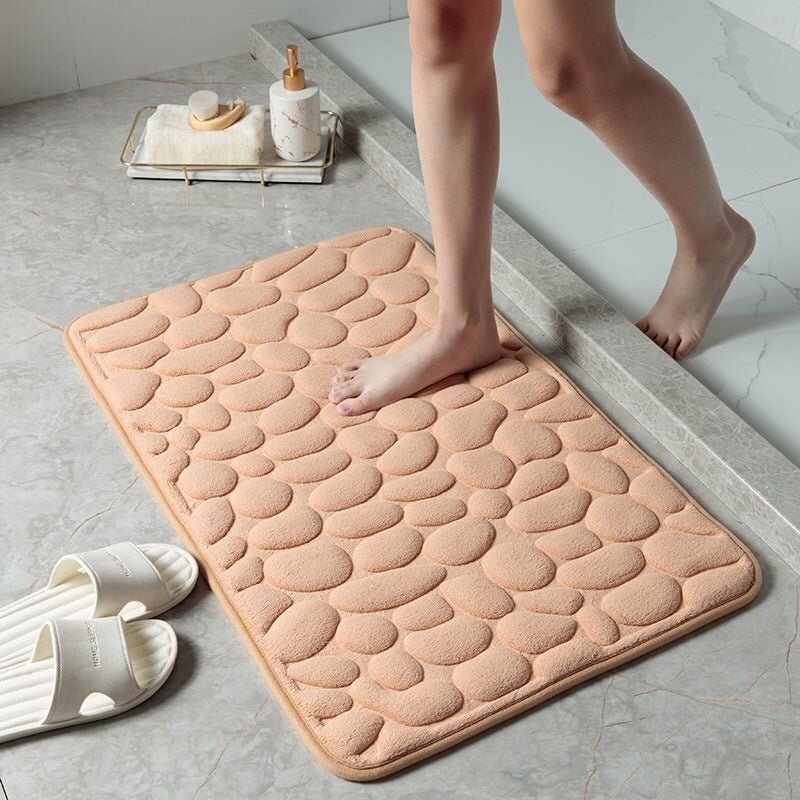 Arrival Cobblestone Embossed Bathroom Bath Mat
