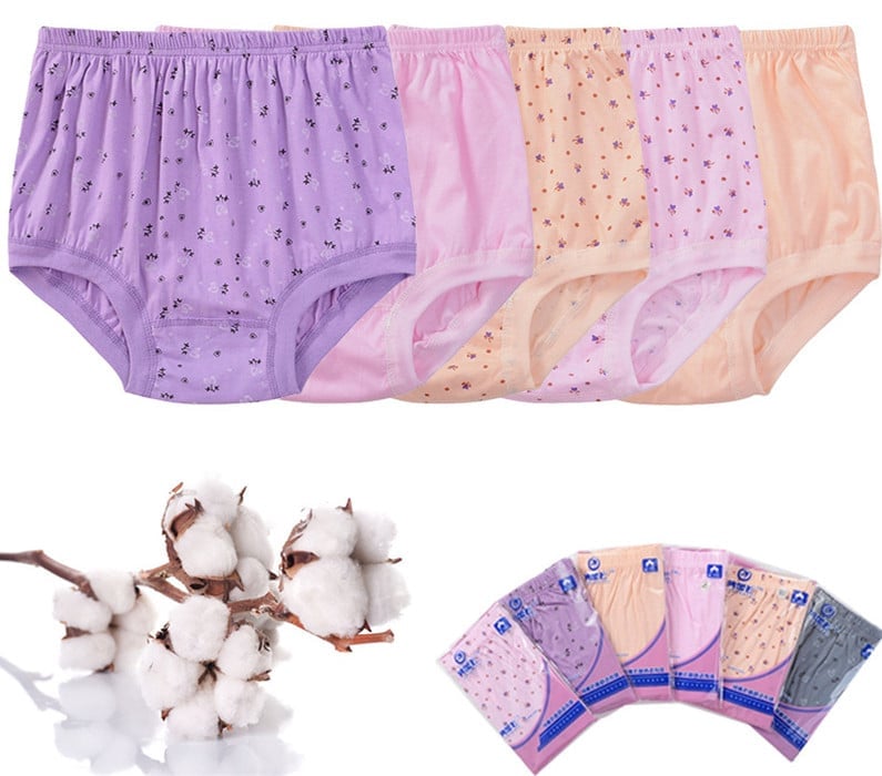 High-Waist Ladies Cotton Panties Plus Sizes💥