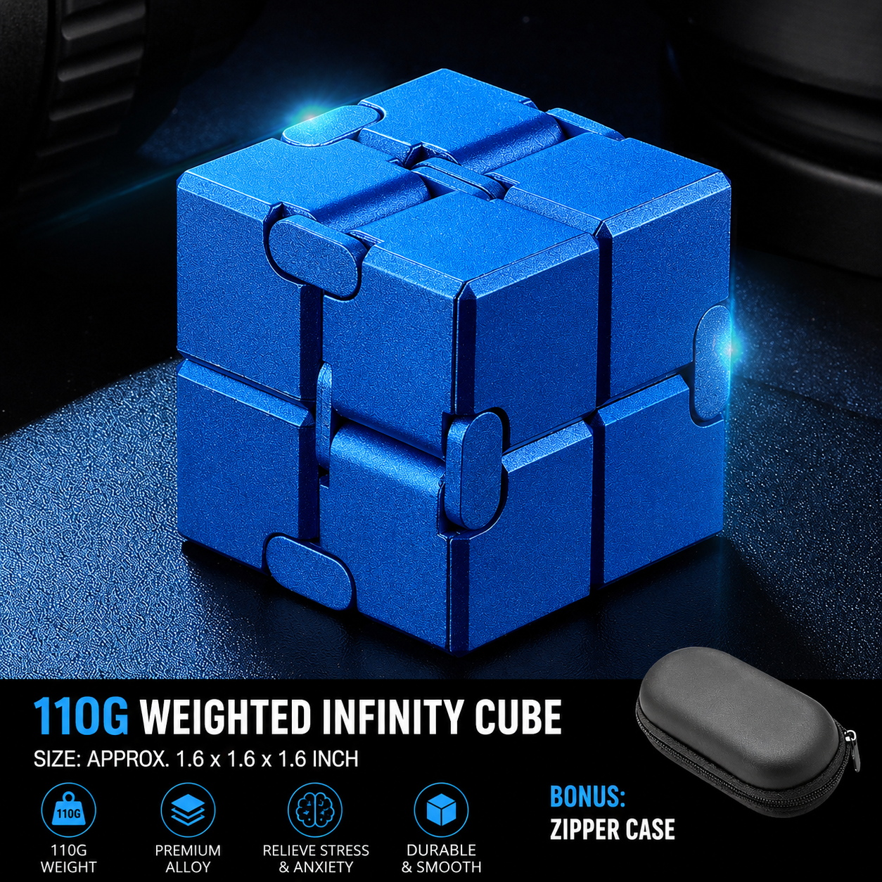 Infinite Flip Cube—A Versatile Stress-Relief Gadget