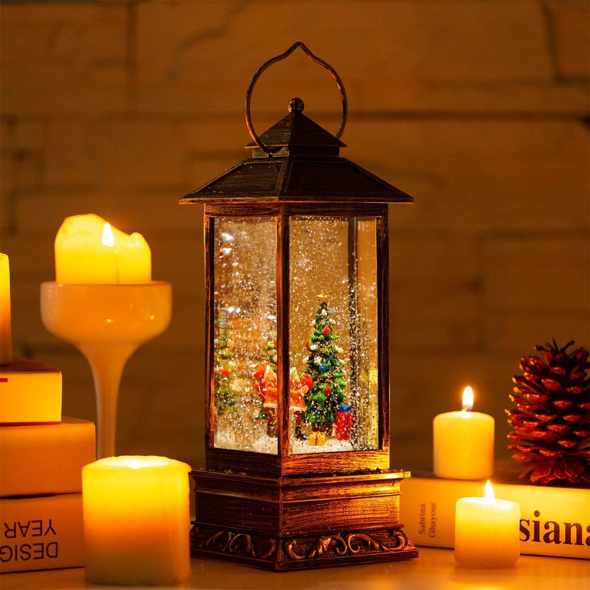 🌲Christmas Sale 48% OFF - Snow Globe Christmas Lantern Decorations