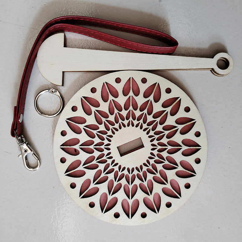 Portable wrist yarn rack