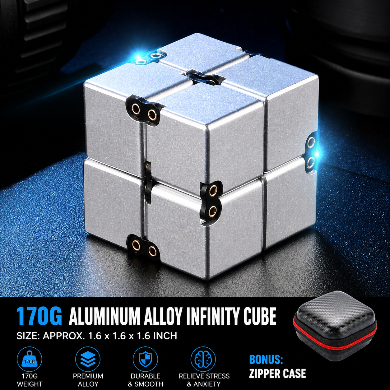 Infinite Flip Cube—A Versatile Stress-Relief Gadget