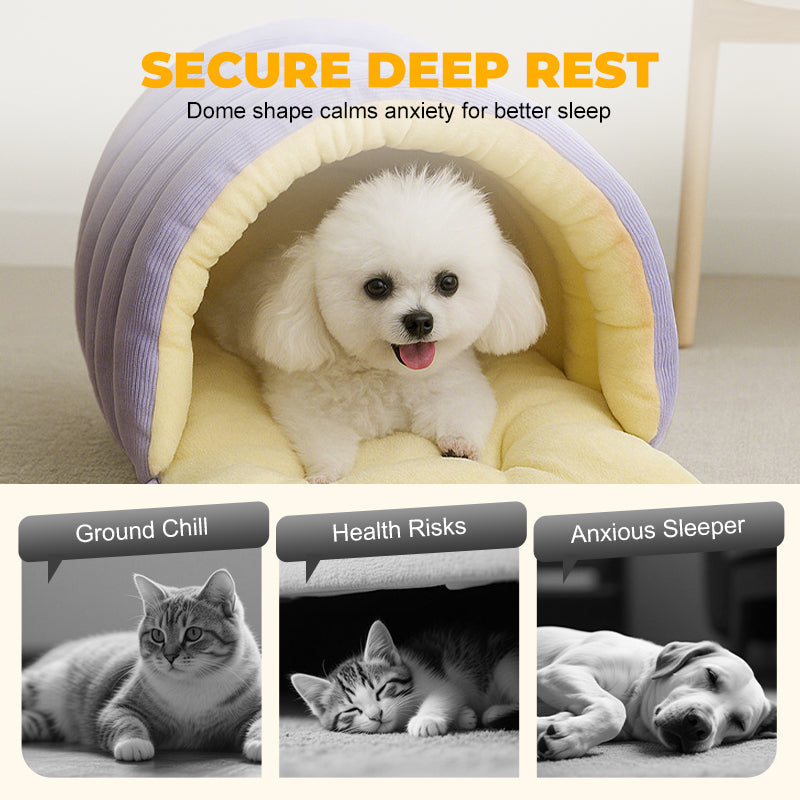 🐶😸Warmth Cozy Comfort  Plush Pet Cave